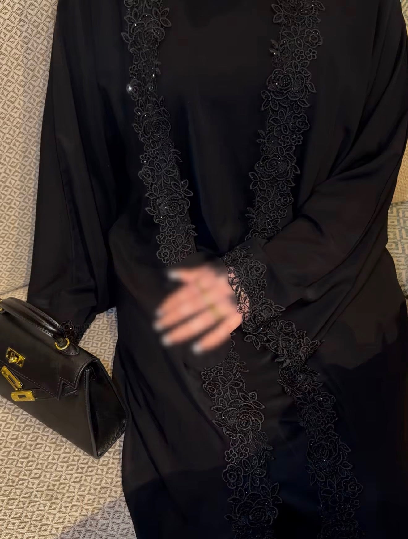 ENSEMBLE ABAYA KIMONO - dentelle
